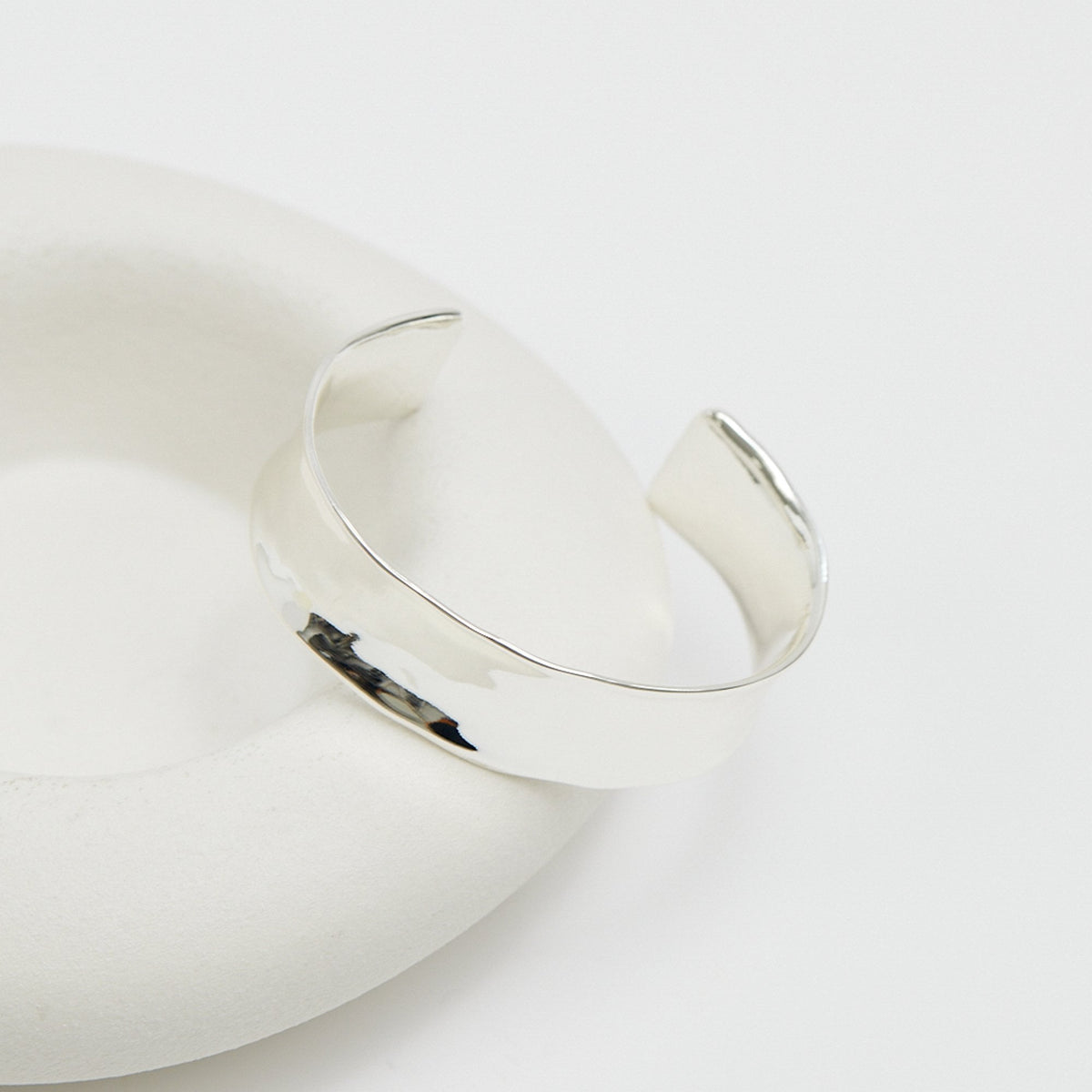 Inicio Silver Plated Polished Cuff - Gift Pouch