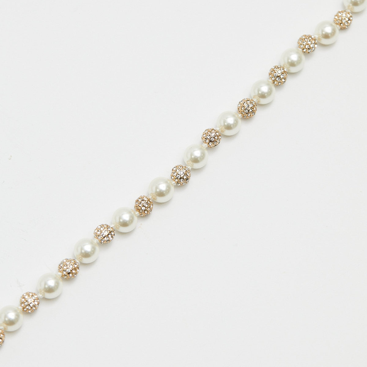 Jon Richard Gold Plated Pave Ball And Pearl Necklace