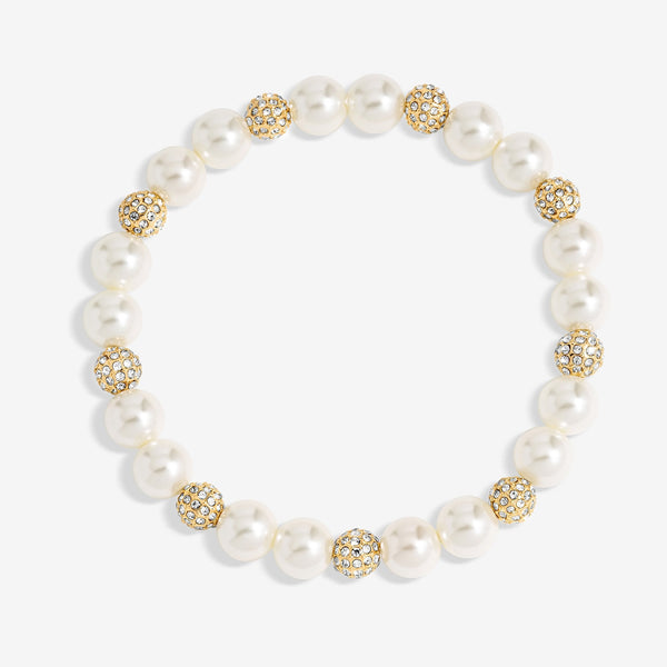 Jon Richard Silver Plated Pearl And Crystal Bracelet