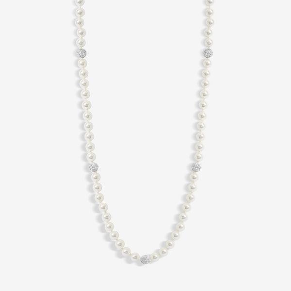 Jon Richard Pearl And Pave Ball Rope Necklace