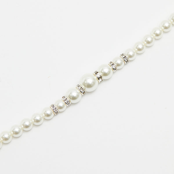 Jon Richard Pearl And Crystal Rhondelle Necklace
