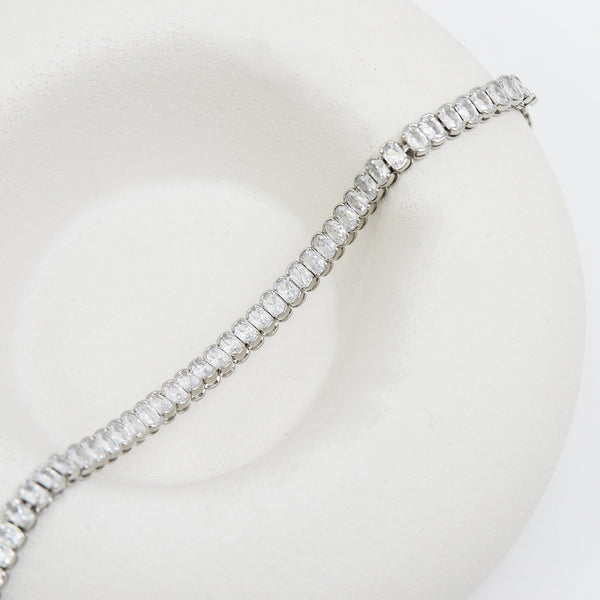 Jon Richard Rhodium Plated Cubic Zirconia Bracelet