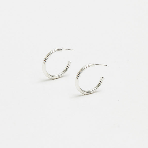 Simply Silver Sterling Silver 925 Polished Diamond Cut Hoop Earrings