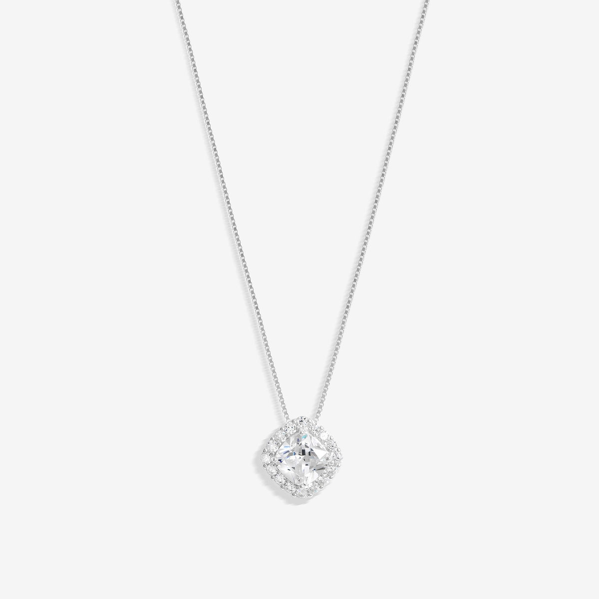Simply Silver Sterling Silver 925 Cubic Zirconia Halo Pendant