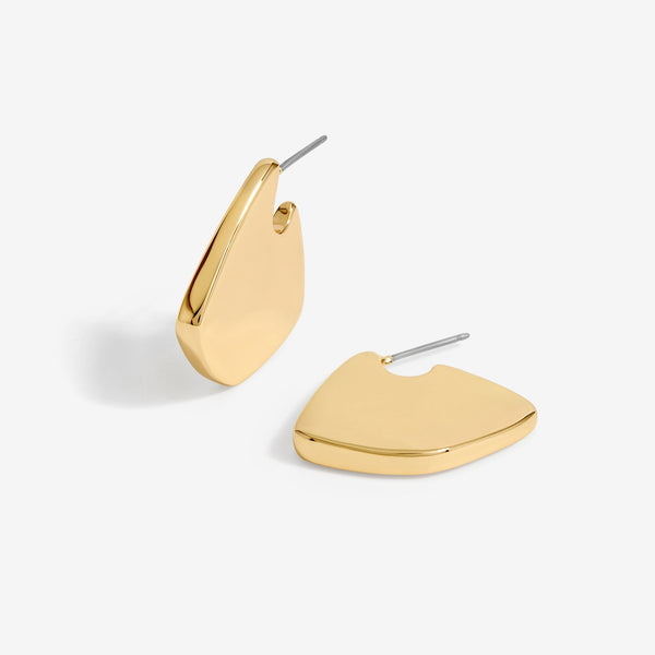 Jon Richard Gold Plated Angular Polished Earrings