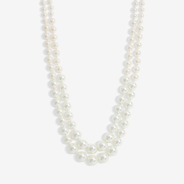 Jon Richard Gold Plated Double Row Graduated Pearl Collar Necklace