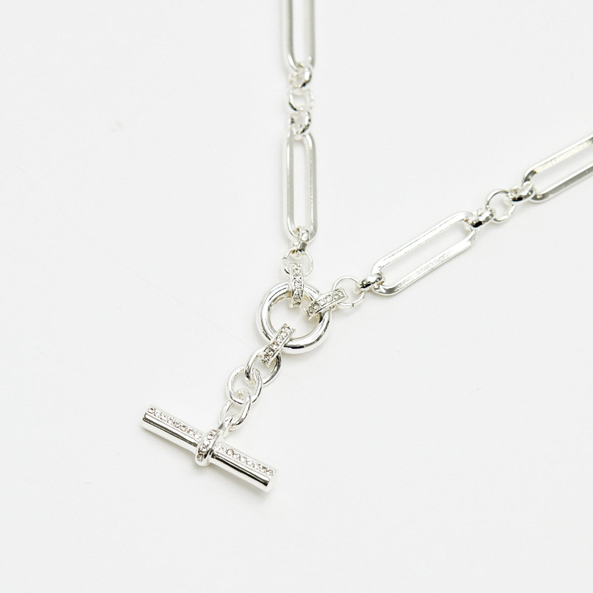 Jon Richard Silver Plated T Bar Necklace