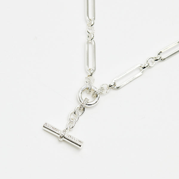 Jon Richard Silver Plated T Bar Necklace