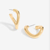 Mood Gold Polished Twisted Hoop Earrings