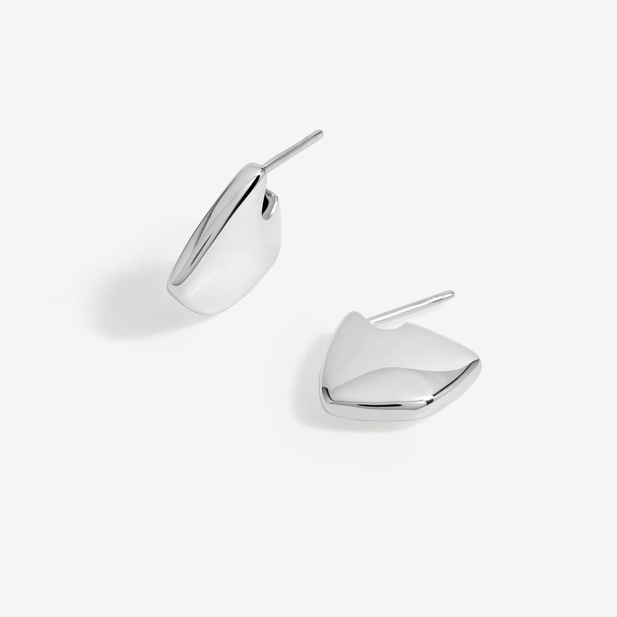 Simply Silver Sterling Silver 925 Polished Angular Hoop Earrings