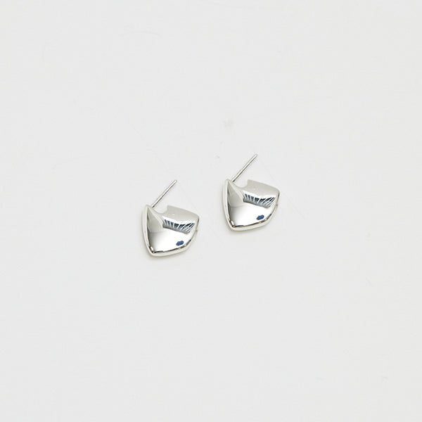 Simply Silver Sterling Silver 925 Polished Angular Hoop Earrings