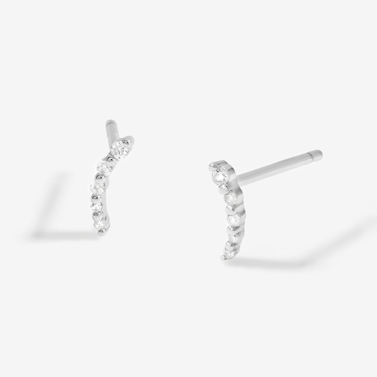 Simply Silver Sterling Silver 925 Cubic Zirconia Fine Climber Earring