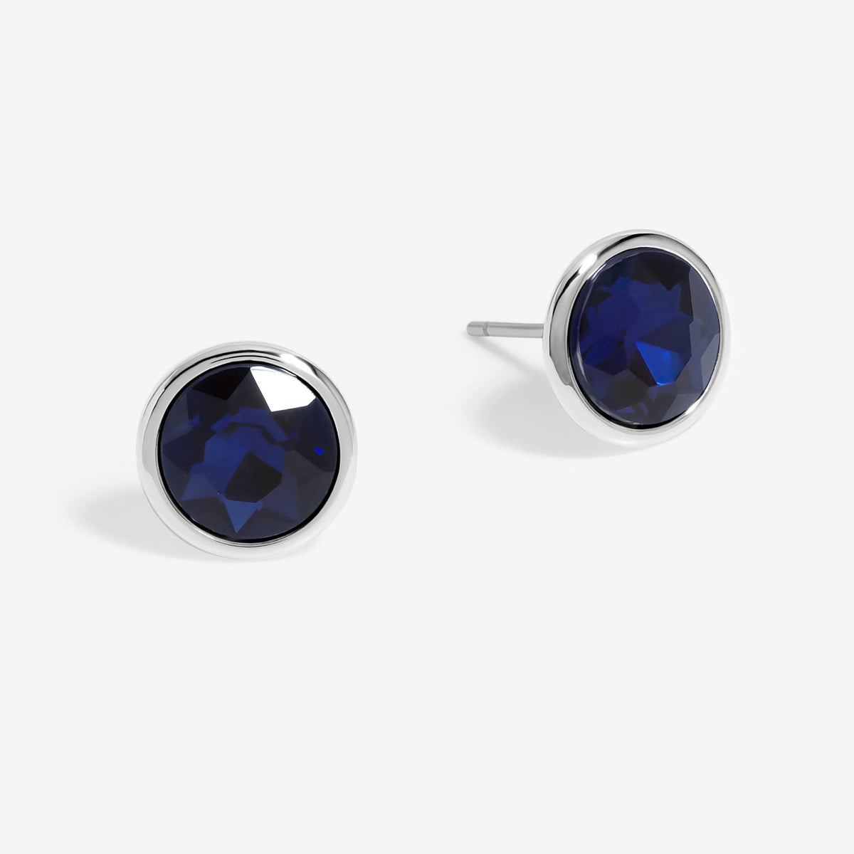 Jon Richard Silver Plated And Sapphire Stud Earrings