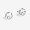 Jon Richard Silver Plated And Crystal Stud Earrings