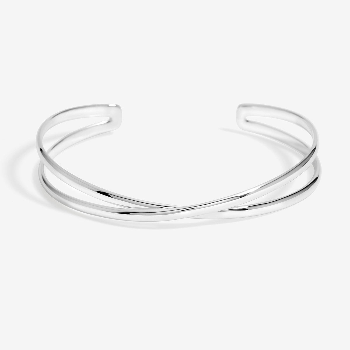 Simply Silver Sterling Silver 925 Polished Open Crossover Cuff