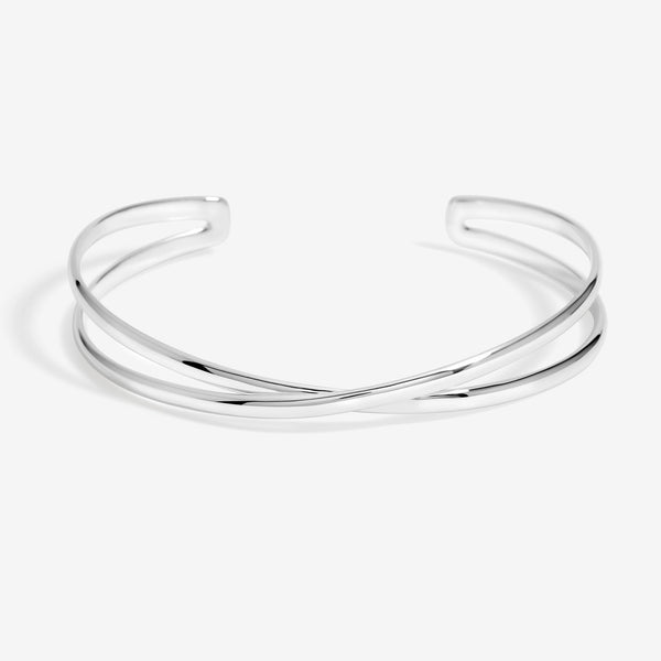 Simply Silver Sterling Silver 925 Polished Open Crossover Cuff