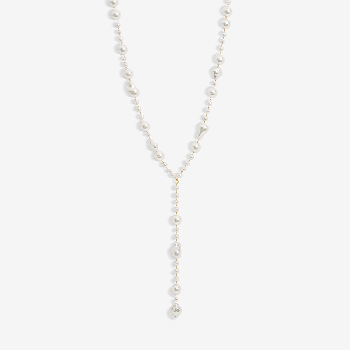 Jon Richard Gold Plated Baroque Y Drop Necklace