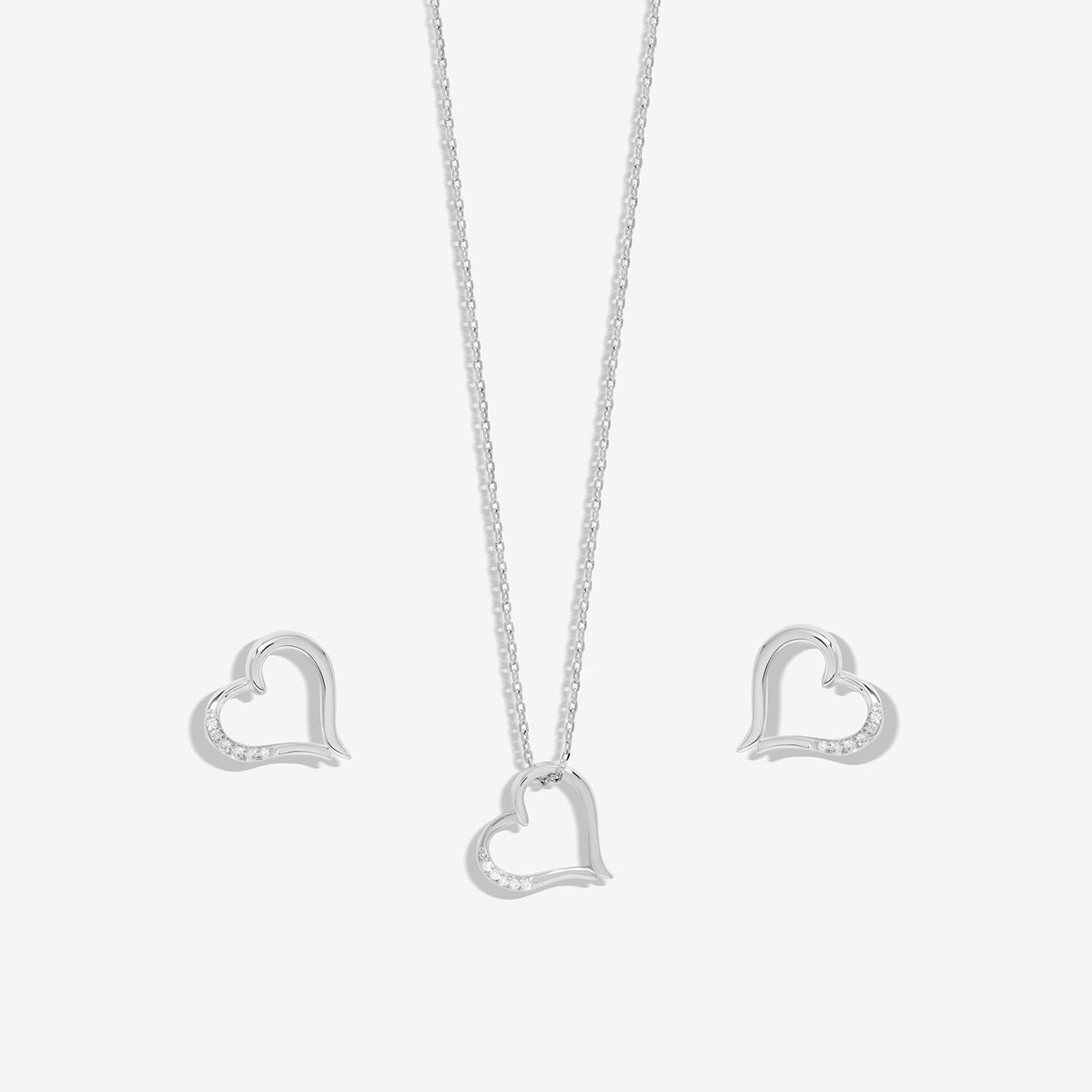 Inicio Silver Plated Heart Pendant Set - Gift Box