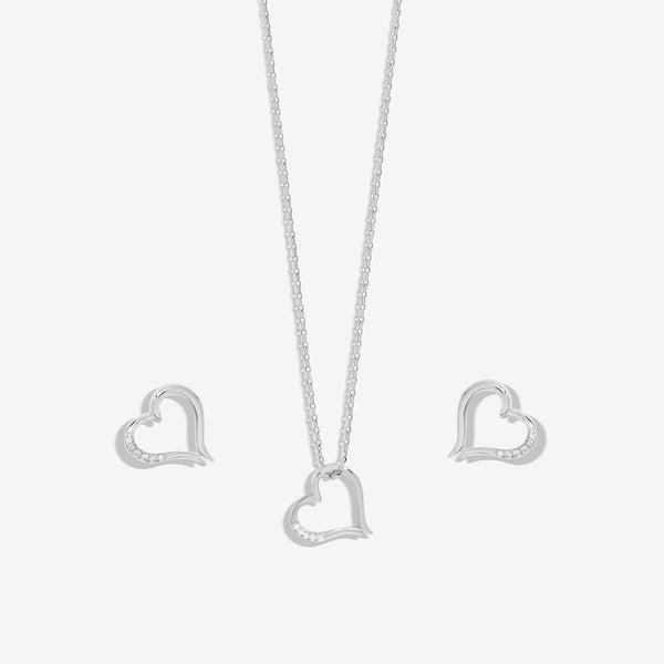 Inicio Silver Plated Heart Pendant Set - Gift Box