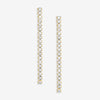 Inicio Gold Plated And Cubic Zirconia Linear Drop Earrings - Gift Pouch