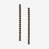Inicio Gold Plated And Jet Plated Linear Drop Earrings - Gift Pouch