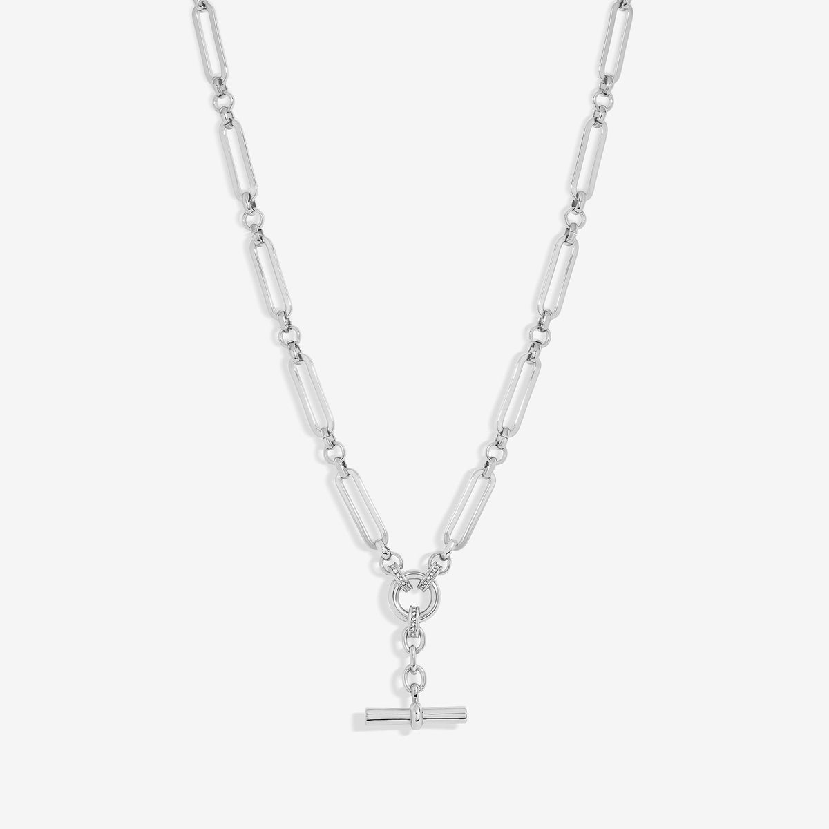 Jon Richard Silver Plated T Bar Necklace