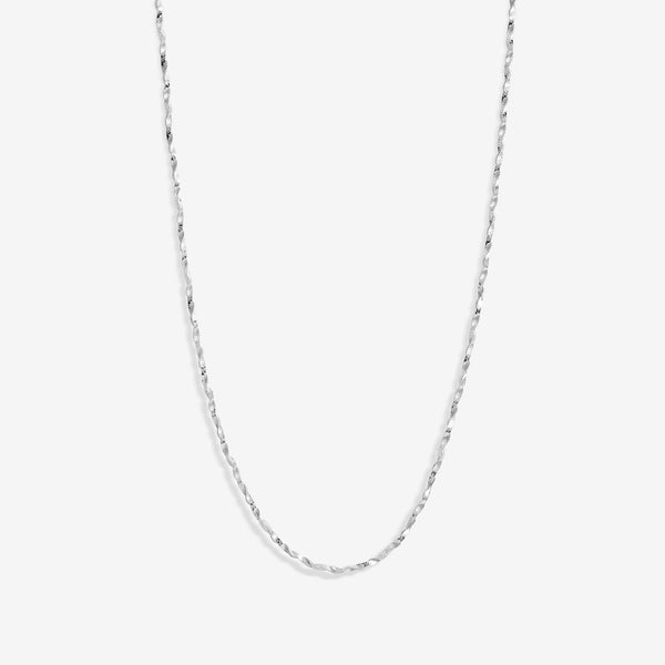 Simply Silver Sterling Silver 925 Polished Twist Chain Necklace