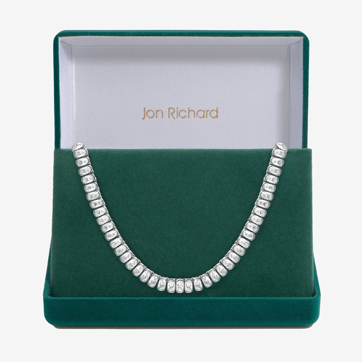 Jon Richard Rhodium Plated Cubic Zirconia Zirconia Allway