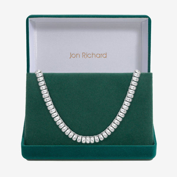Jon Richard Rhodium Plated Cubic Zirconia Zirconia Allway