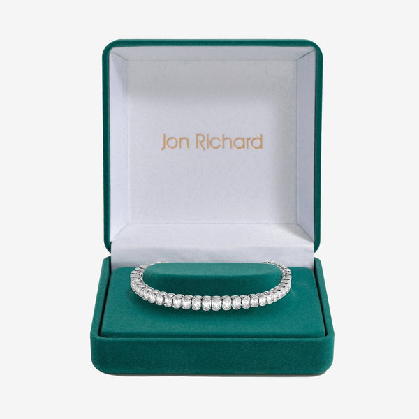 Jon Richard Rhodium Plated Cubic Zirconia Bracelet