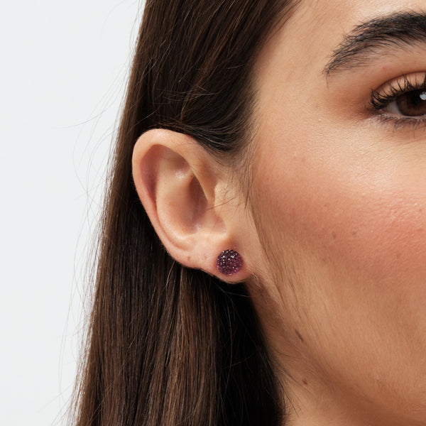 Mood Purple Mixed Ball Stud Earrings - Pack Of 3