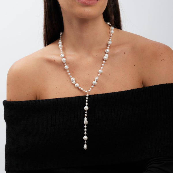 Jon Richard Gold Plated Baroque Y Drop Necklace