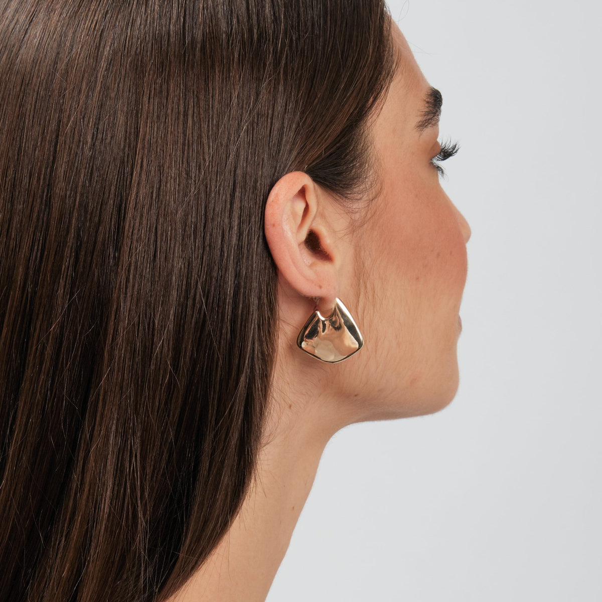 Jon Richard Gold Plated Angular Polished Earrings