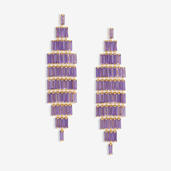 Jon Richard Amethyst Statement Earrings
