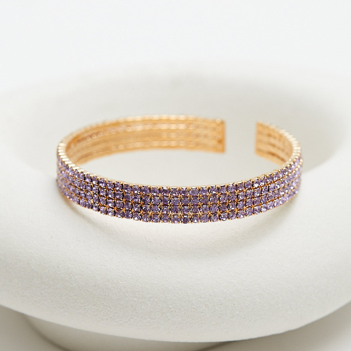 Jon Richard Amethyst Diamante Cuff
