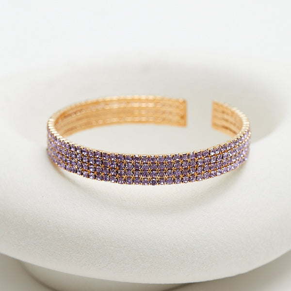 Jon Richard Amethyst Diamante Cuff