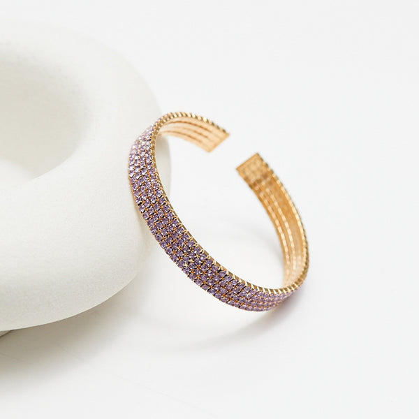 Jon Richard Amethyst Diamante Cuff