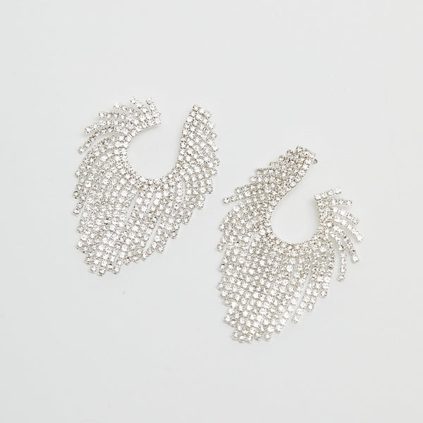 Jon Richard Crystal Open Statement Earrings