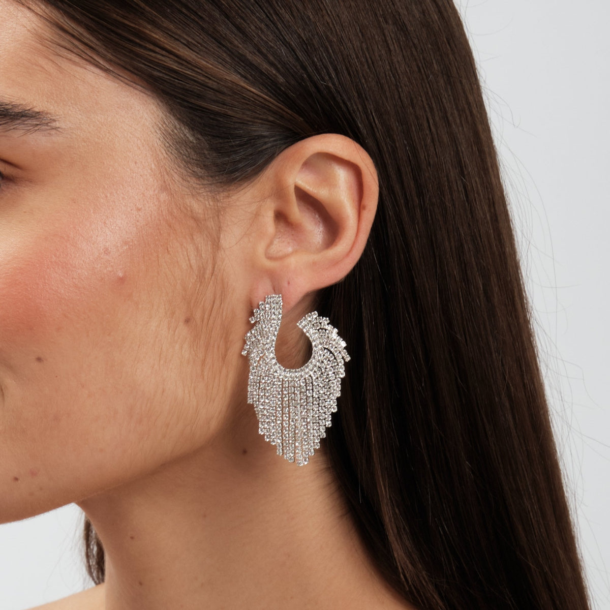 Jon Richard Crystal Open Statement Earrings