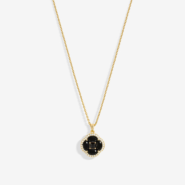 Jon Richard Cubic Zirconia Jet Clover Pendant
