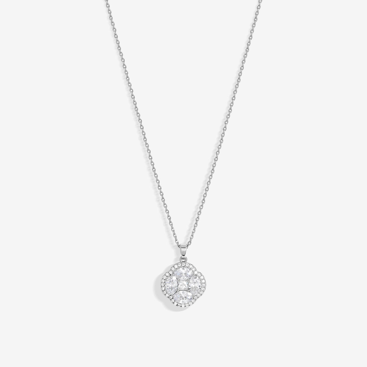 Jon Richard Cubic Zirconia Crystal Clover Pendant