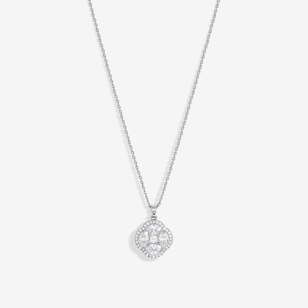 Jon Richard Cubic Zirconia Crystal Clover Pendant