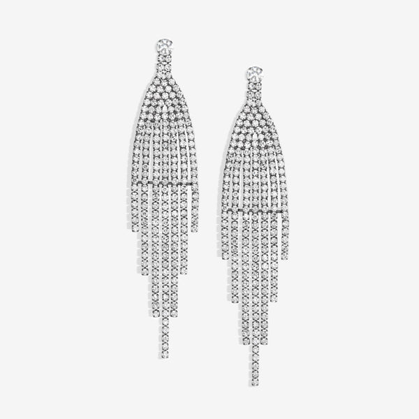 Jon Richard Hematite Plated And Crystal Statement Earrings