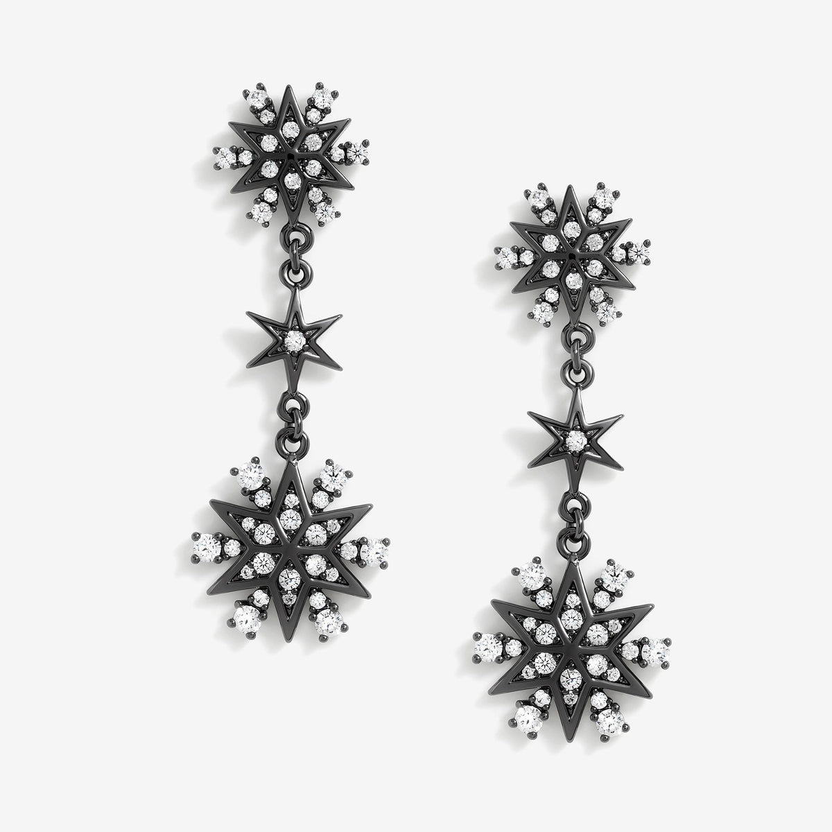 Jon Richard Hematitie Plated Celestial Earrings