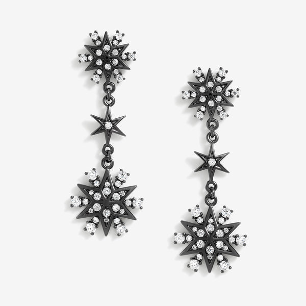 Jon Richard Hematitie Plated Celestial Earrings