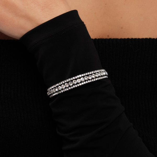 Jon Richard Hematitie Plated And Crystal Cuff Bracelet