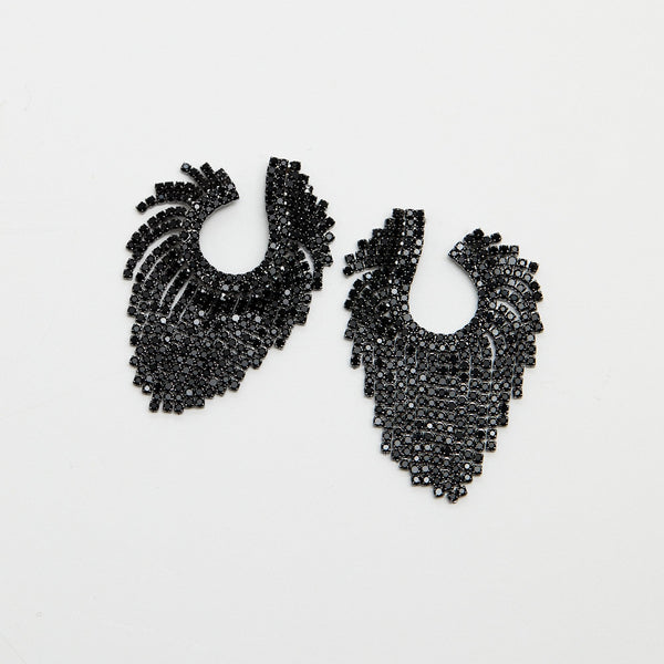 Jon Richard Jet Open Statement Earrings