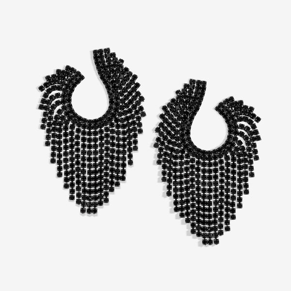 Jon Richard Jet Open Statement Earrings