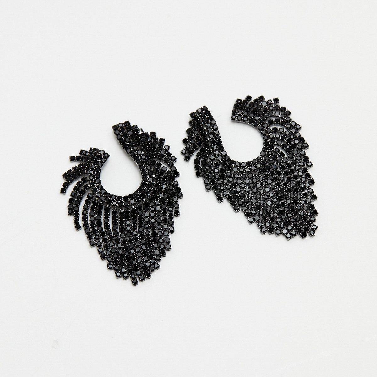 Jon Richard Jet Open Statement Earrings