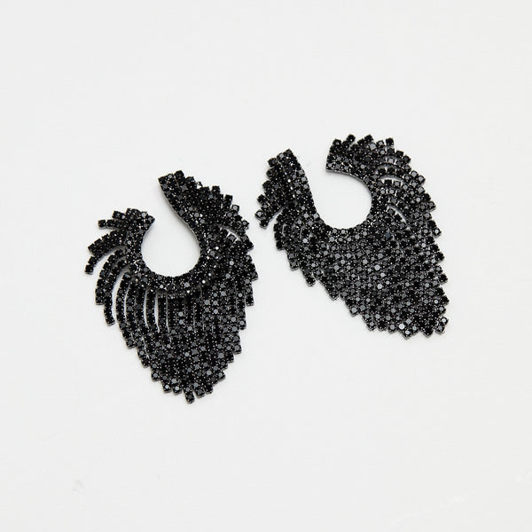 Jon Richard Jet Open Statement Earrings